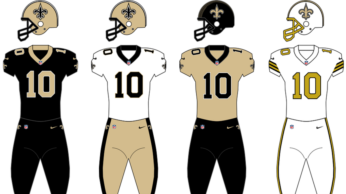  The Saints' uniforms | Photo via Wikipedia. 