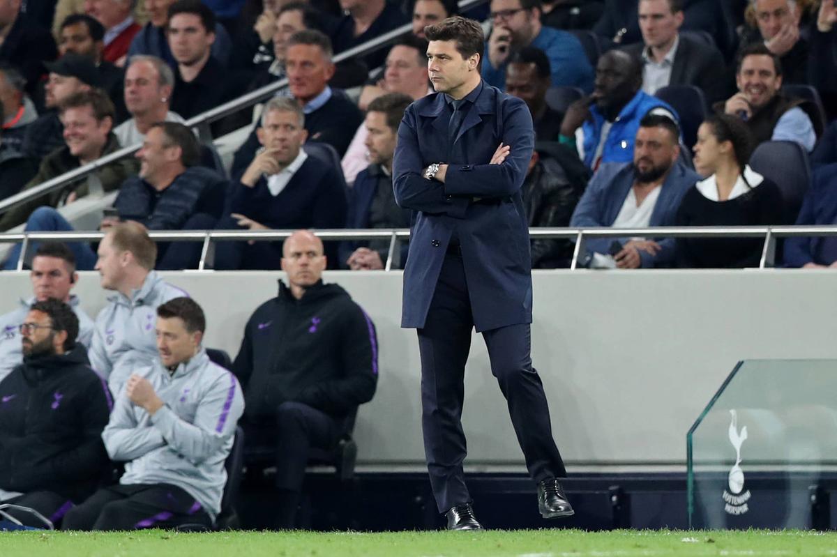  A thoughtful Tottenham Manager Mauricio Pochettino during the UEFA Champions League match between Tottenham Hotspur and Ajax Amsterdam at White Hart Lane, London on Tuesday 30th April 2019. (Photo by Jon Bromley /MI News/NurPhoto via Getty Images) Photo by Jon Bromley /MI News/NurPhoto via Getty Images