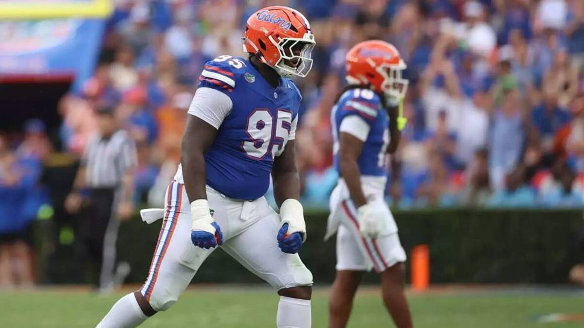  Florida defensive lineman Jamari Lyons (95) | Courtesy of UAA Communications 