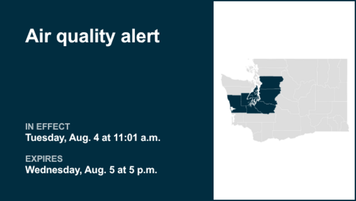 Air quality alert affecting Puget Sound region Wednesday 