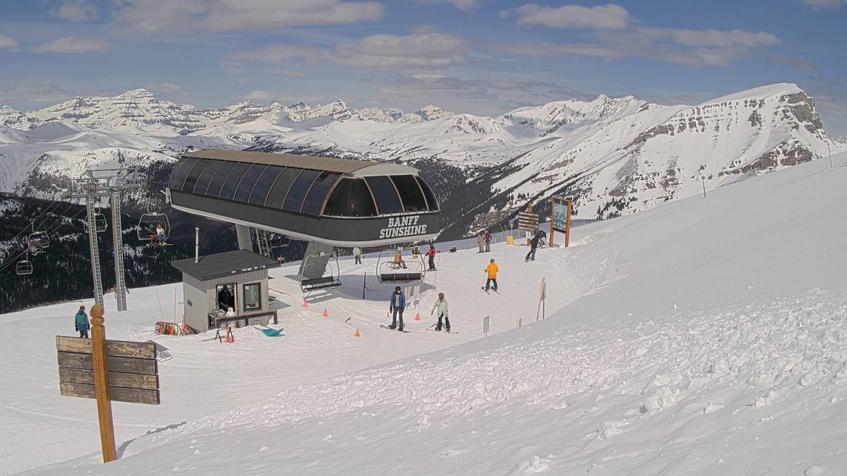  Banff Sunshine Village webcam, April 28, 2026.