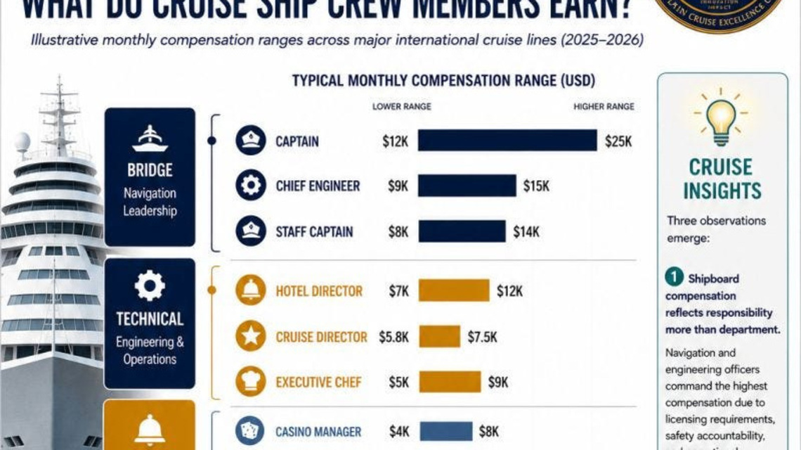 How much do cruise ship crew make? Here's the range, and why it varies 