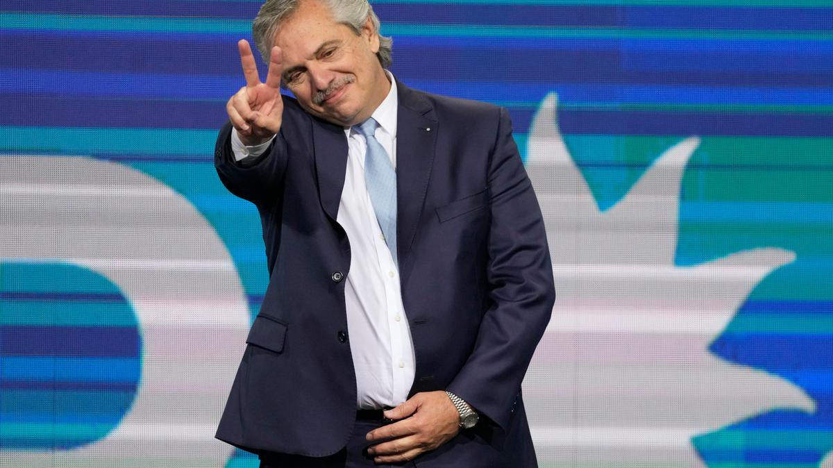 Argentine President Alberto Fernández in Buenos Aires, Argentina, on Nov. 14, 2021.