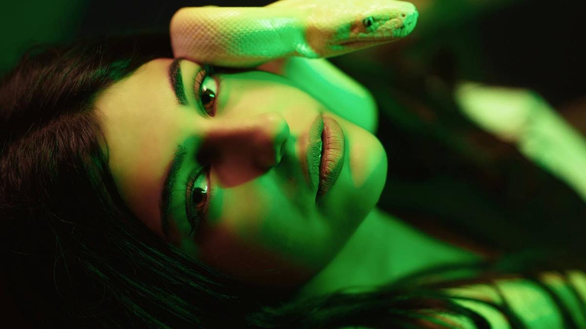 Woman with snake.