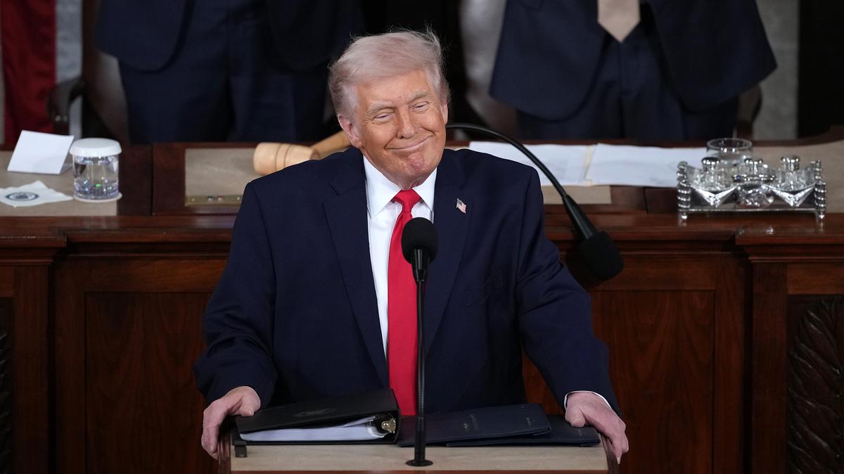 U.S. President Donald Trump delivers his State of the Union address during a Joint Session of Congress at the U.S. Capitol on Tuesday, Feb. 24, 2026, in Washington, D.C. (Andrew Harnik/Getty Images/TNS)