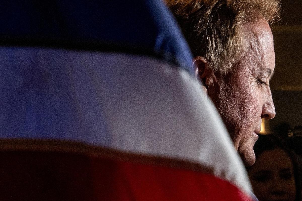Texas Attorney General Ken Paxton appears during a rally for his senatorial campaign at George’s Banquet Hall in Waco, Texas, U.S. March 2, 2026. REUTERS/Kaylee Greenlee