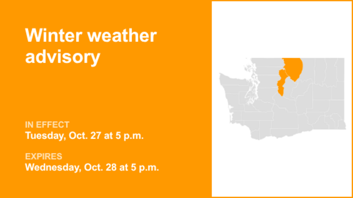 UPDATE: Winter weather advisory for Western Chelan County and Western Okanogan County 