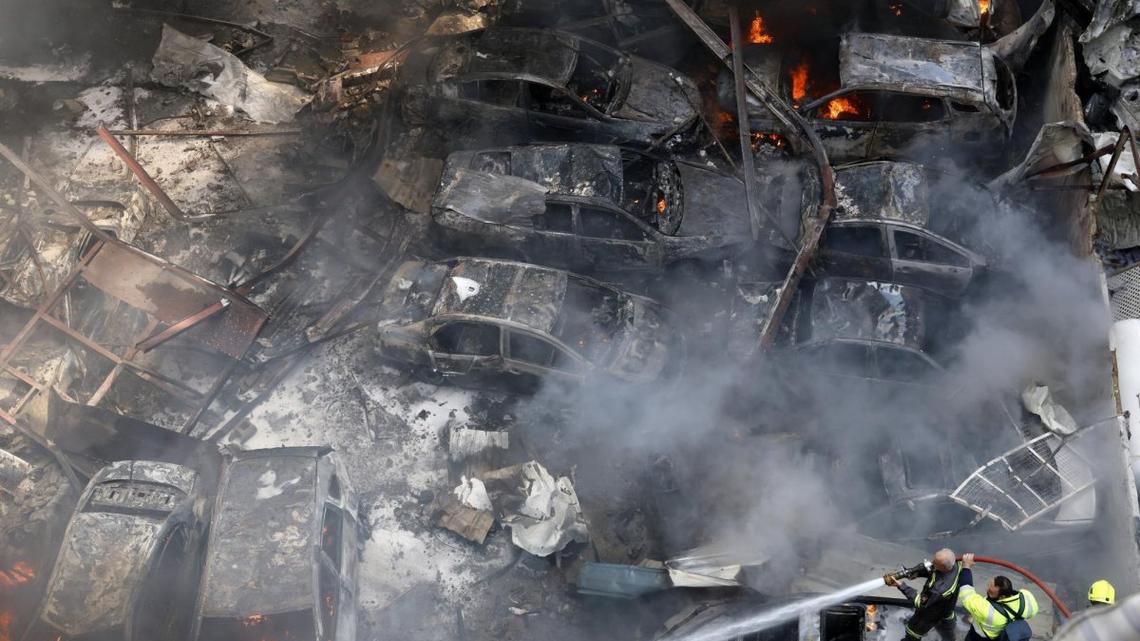 Large-scale Israeli strikes hit Beirut, Lebanese areas despite U.S.-Iran truce 