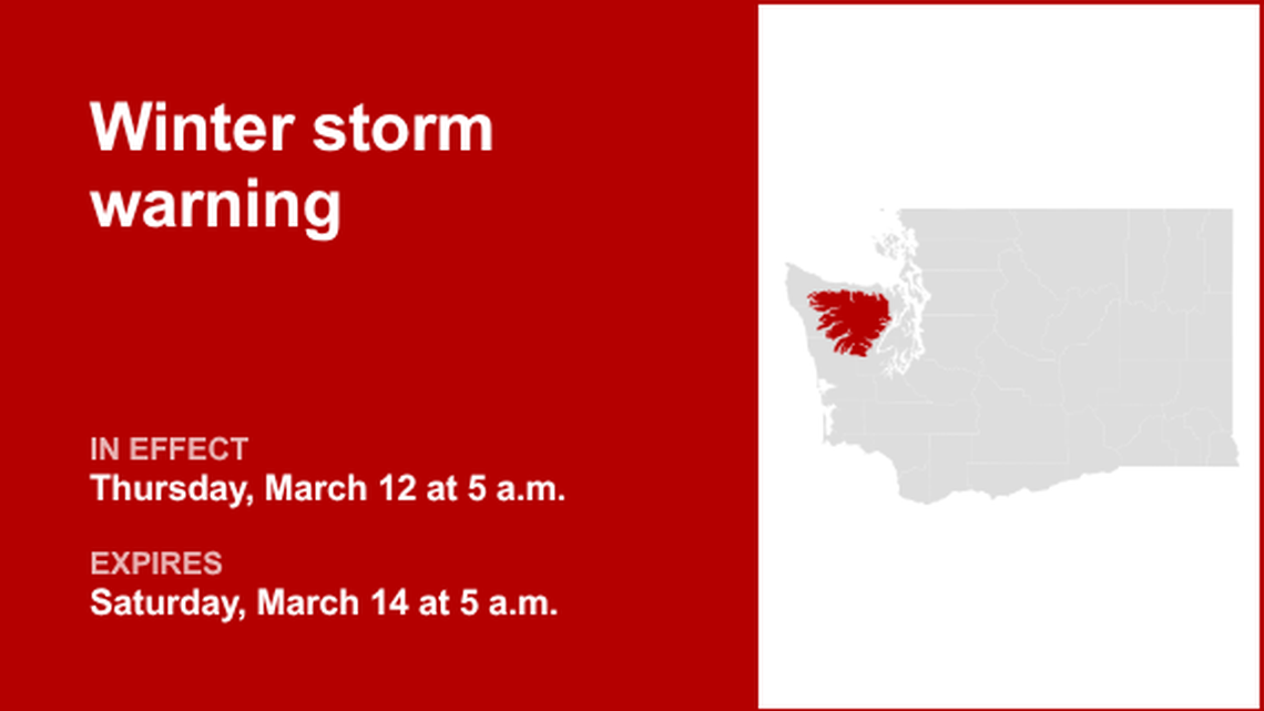 UPDATE: Winter storm warning issued for Olympics until early Saturday morning 