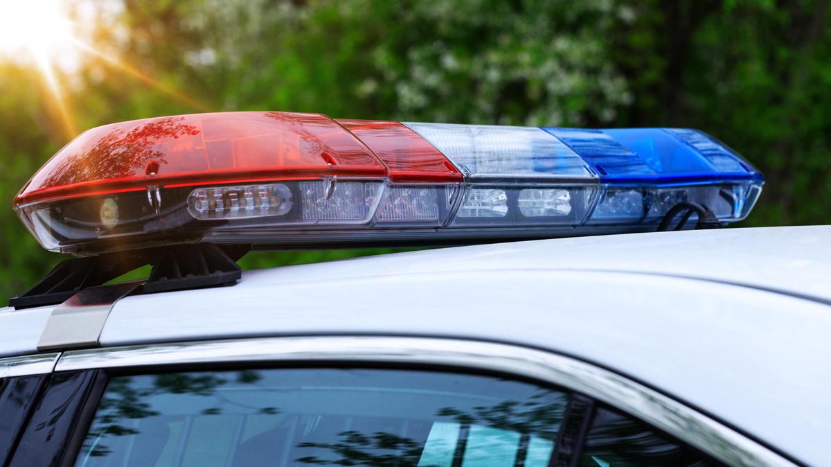 File image of police car lights