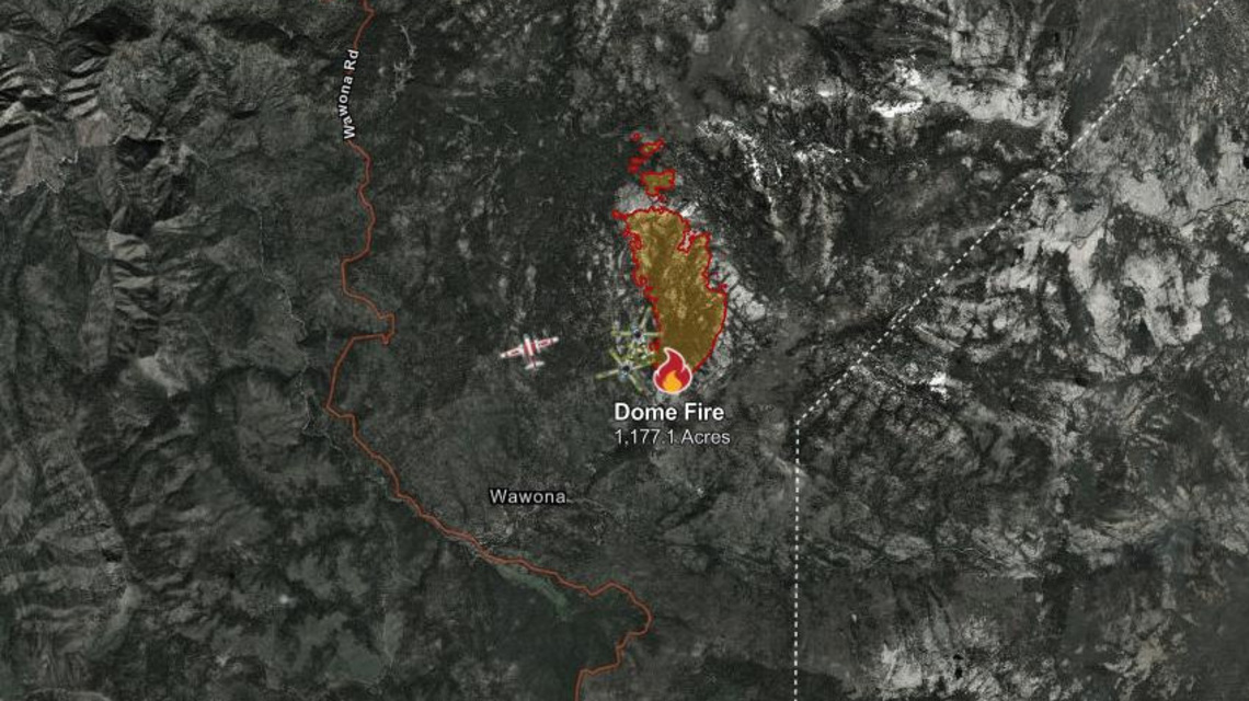 Dome Fire in Yosemite grows to nearly 2,000 acres: Friday update 