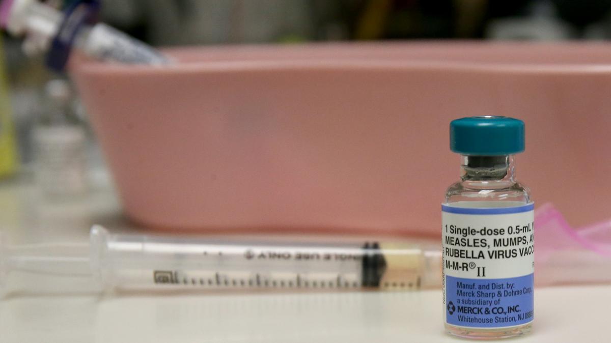 The MMR vaccine for measles, mumps or rubella at Logan Square Health Center in Chicago in 2019. (Antonio Perez/Chicago Tribune/TNS)