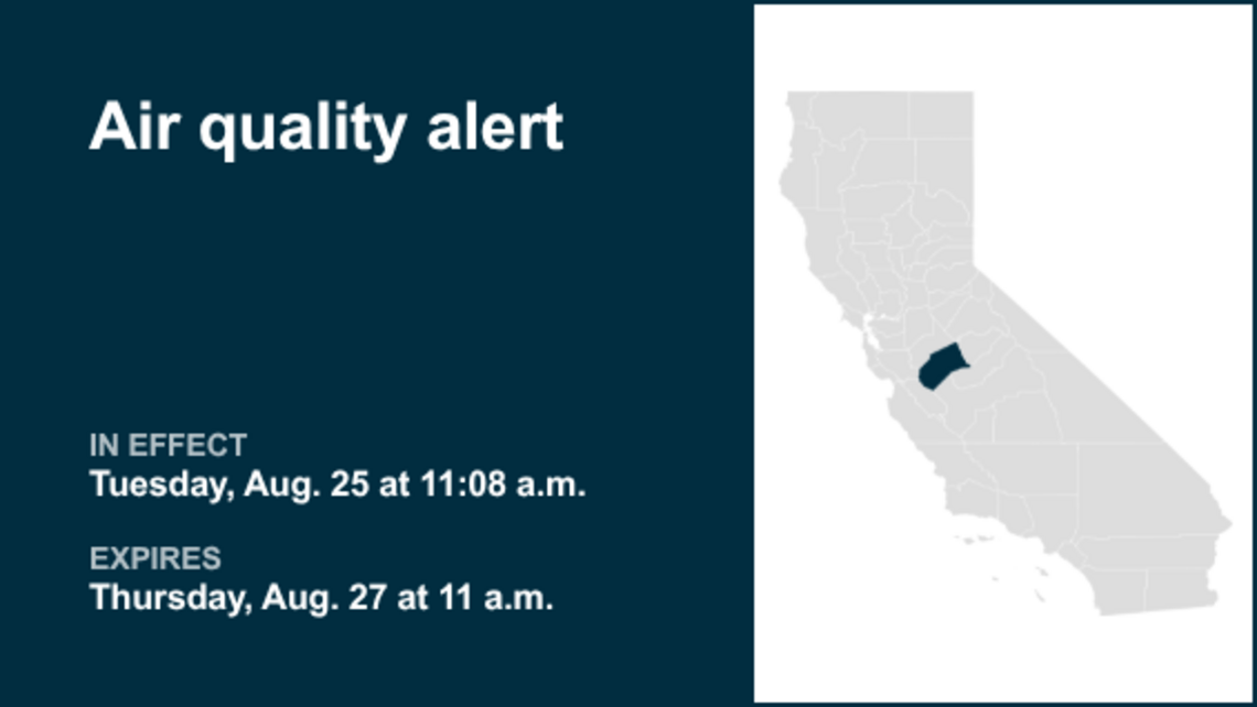 Air quality alert in place for Merced County for Thursday 