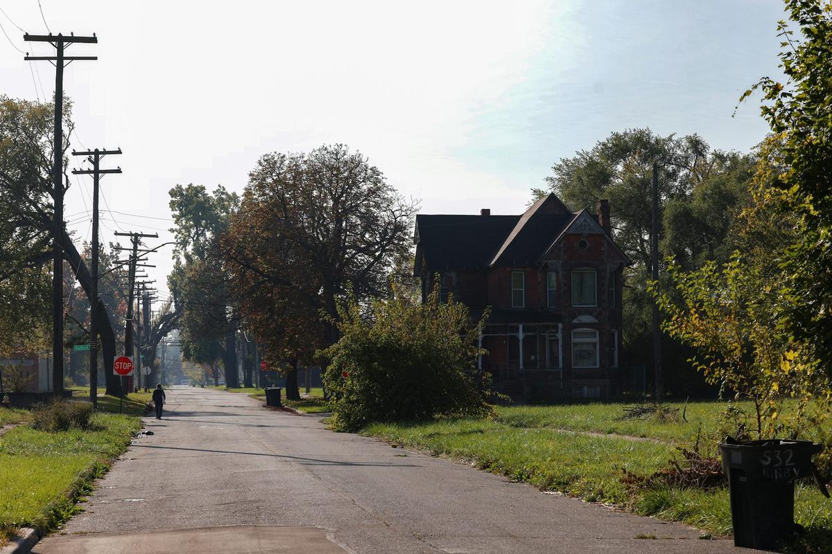  A reduction in property taxes could ease financial pressures on Detroit homeowners but could also result in fewer government services. Charly Triballeau/AFP via Getty Images 