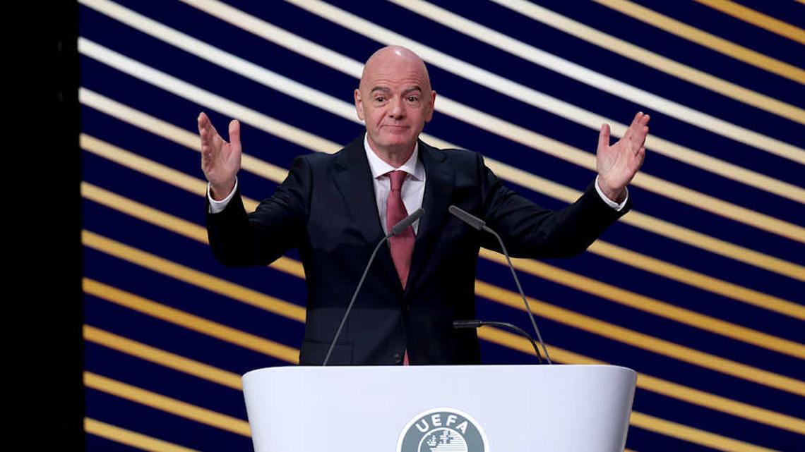  Gianni Infantino will lead the proceedings at this week's meetings. | Harry Murphy-UEFA/UEFA/Getty Images 