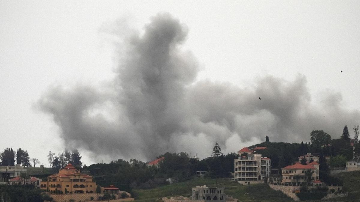 Smoke rises following an Israeli strike in Choukine, Lebanon May 18, 2026. REUTERS/Stringer