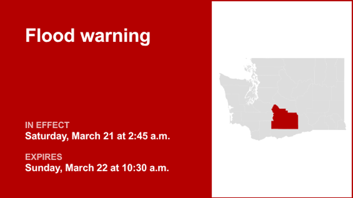 UPDATE: Flood warning in place for Yakima County until Sunday morning 