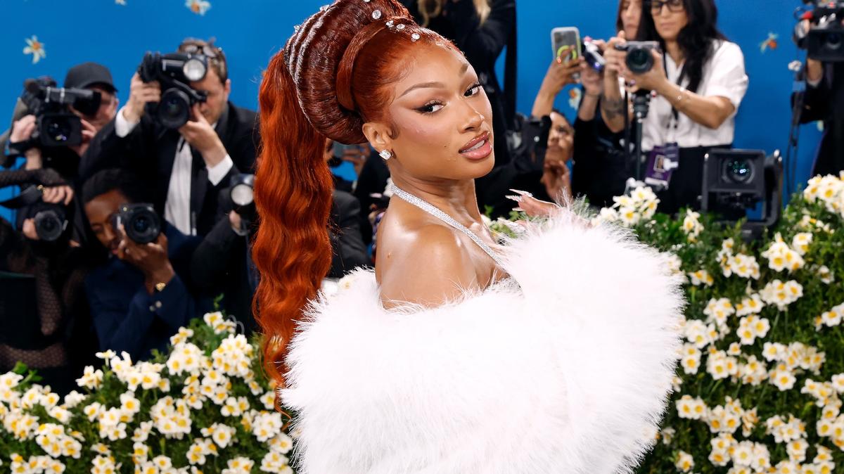 NEW YORK, NEW YORK - MAY 05: Megan Thee Stallion attends “Superfine: Tailoring Black Style”, the 2025 Costume Institute Benefit, at Metropolitan Museum of Art on May 05, 2025 in New York City. (Photo by Taylor Hill/Getty Images)