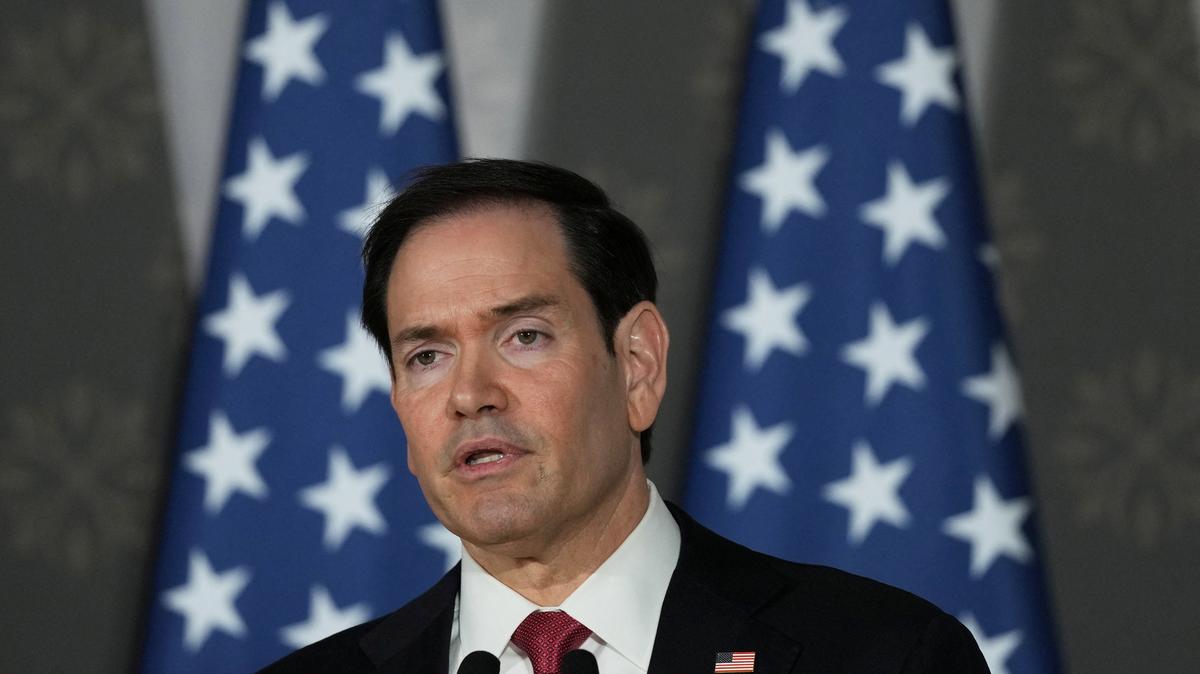 U.S. Secretary of State Marco Rubio speaks to reporters following a Quad ministerial meeting at Hyderabad House in New Delhi, India, Tuesday, May 26, 2026.    Julia Demaree Nikhinson/Pool via REUTERS