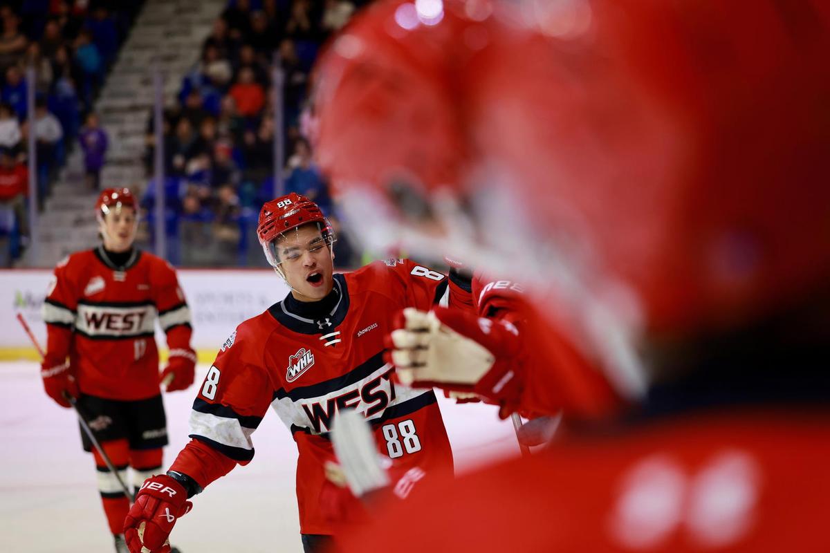  Tyus Sparks scored twice for Team West at the WHL Prospects Game in February. (Rob Wilton-WHL) 