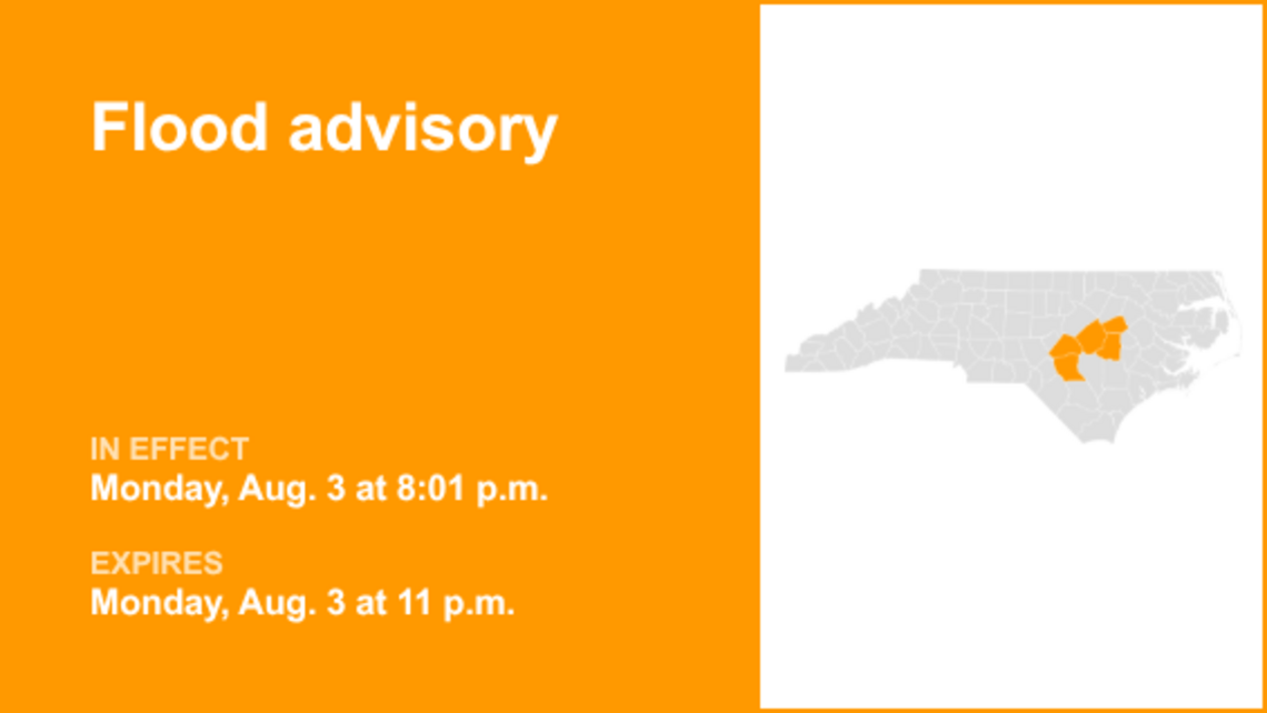 UPDATE: The current flood advisory for Cumberland County will expire at 9:15 p.m. 