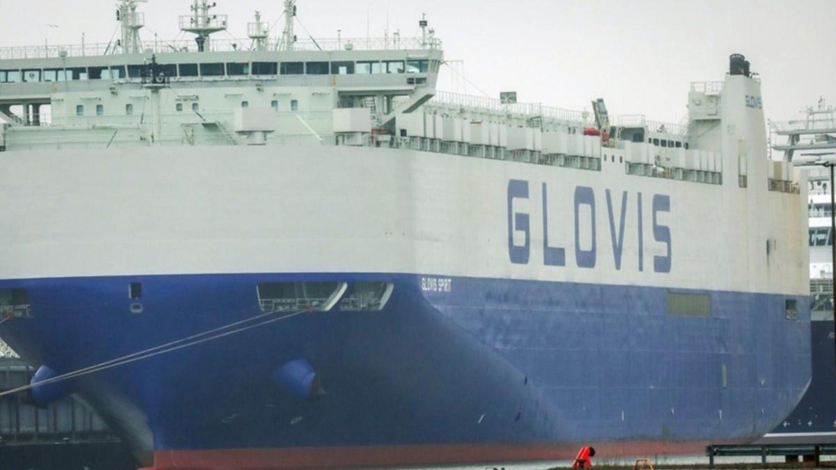 The car transport ship 'Glovis Spirit' of South Korean Hyundai Glovis lines in Bremerhaven, northern Germany. Photo by FOCKE STRANGMANN / EPA
