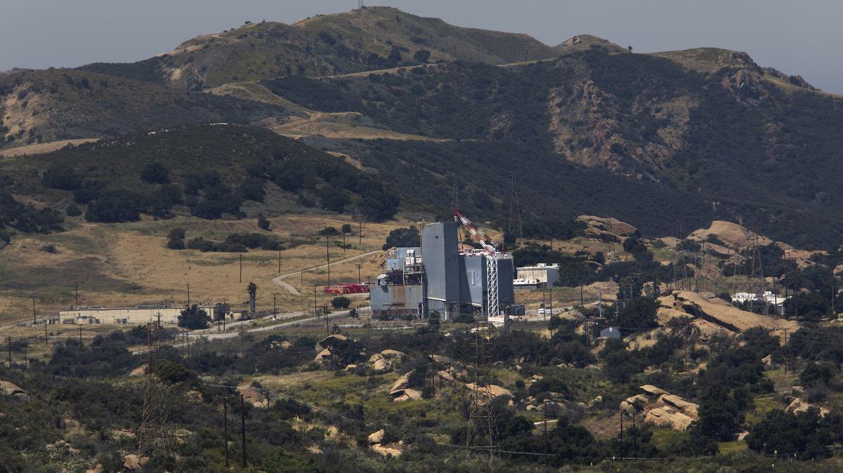 The Santa Susana Field Laboratory as seen from a ridgeline in Ventura County, California, in 2020.  (Mel Melcon/Los Angeles Times/TNS)