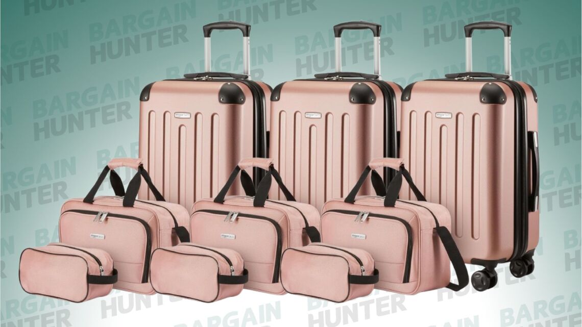 This Rose Gold Carry-On Luggage Set Is Perfect for a Quick Vacay, And It's Under $50! 