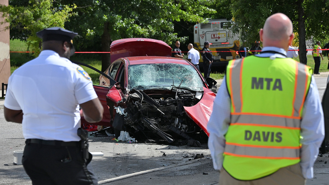 16 hospitalized in Baltimore MTA bus crash with car reported stolen 