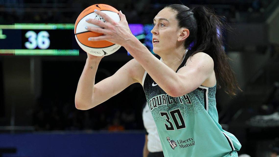  Breanna Stewart leads the New York Liberty in scoring early on in the WNBA season. Kamil Krzaczynski-Imagn Images