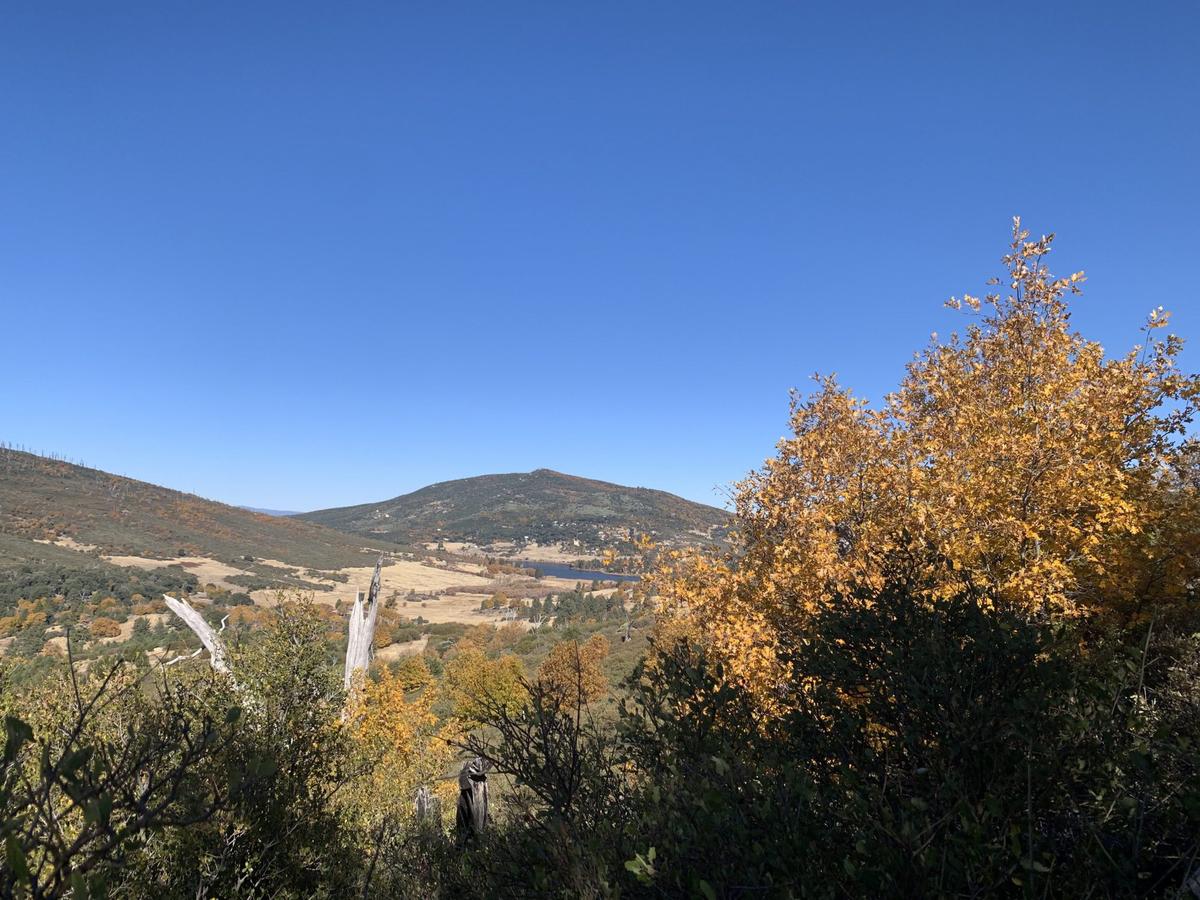 The view of Cuyamaca Lake from the Stonewall Peak Trail in San Diego. 