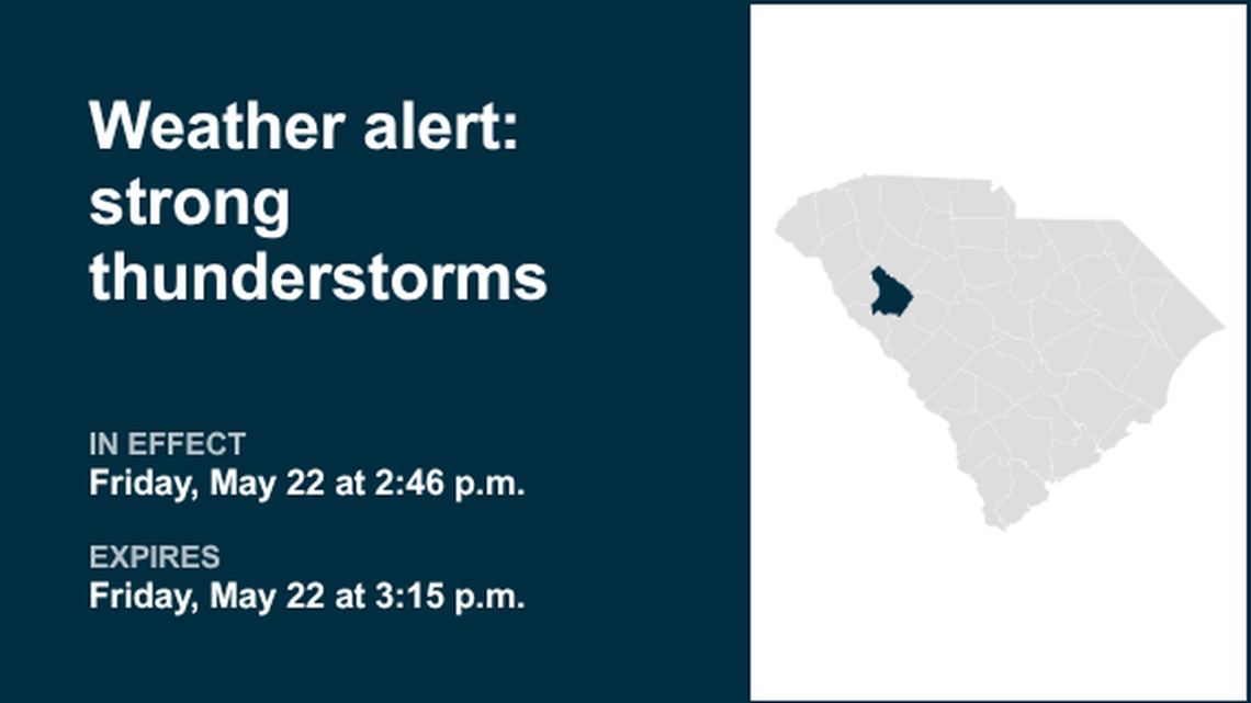 Weather alert issued for Greenwood County Friday afternoon, says the NWS 