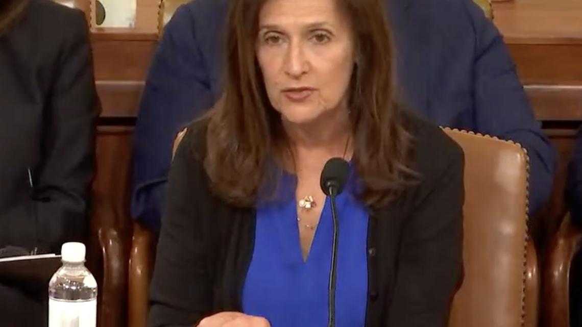 Lynn Ianni testifies before a congressional committee on cracking down on Medicare fraud. (U.S. Congress/TNS)