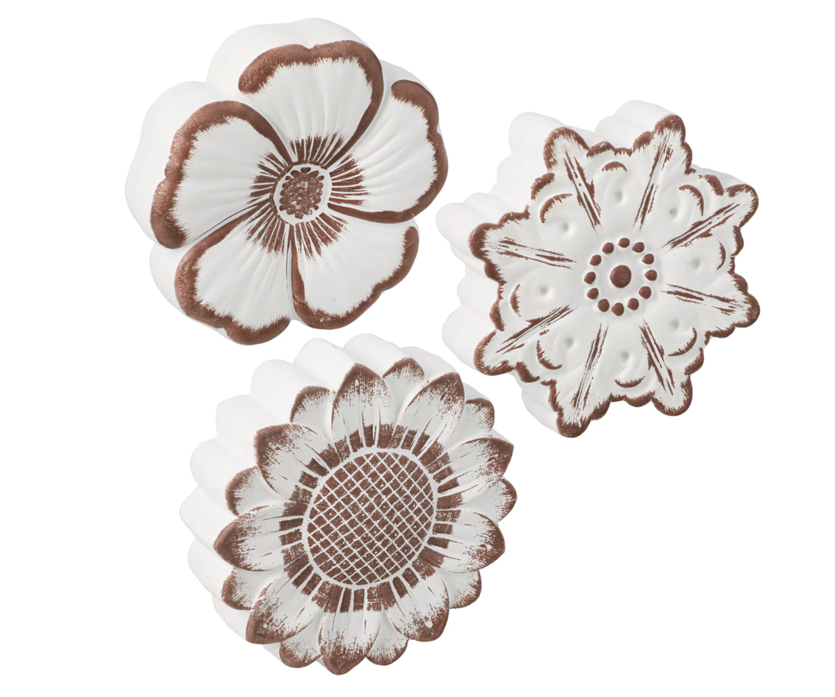 Carved wooden flowersCourtesy of Dollar Tree