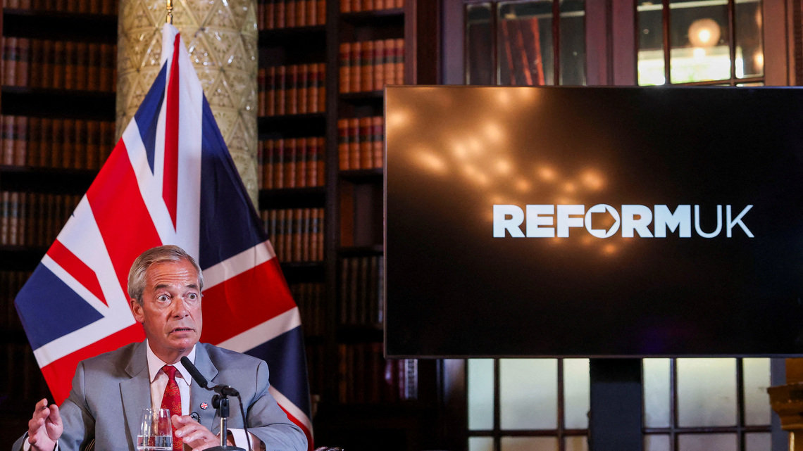 Reform UK's Farage faces off against Count Binface in election 