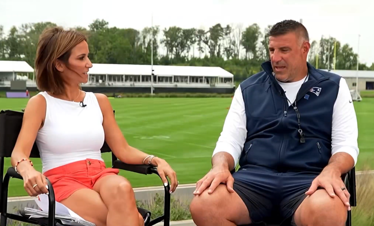 Dianna Russini and Mike Vrabel.