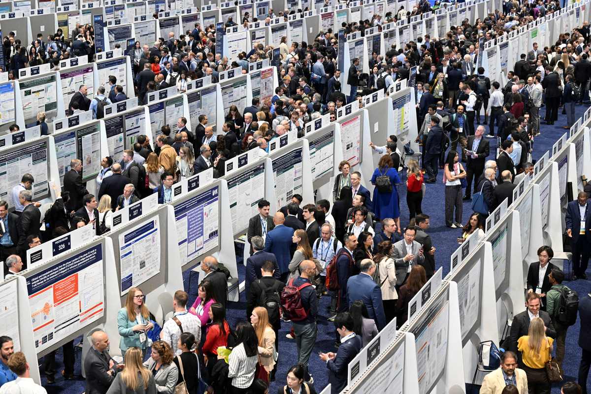 A poster session at the American Society for Clinical Oncology annual meeting in Chicago, Illinois, U.S., June 2026. ASCO/Phil McCarten 2026/Handout via REUTERS