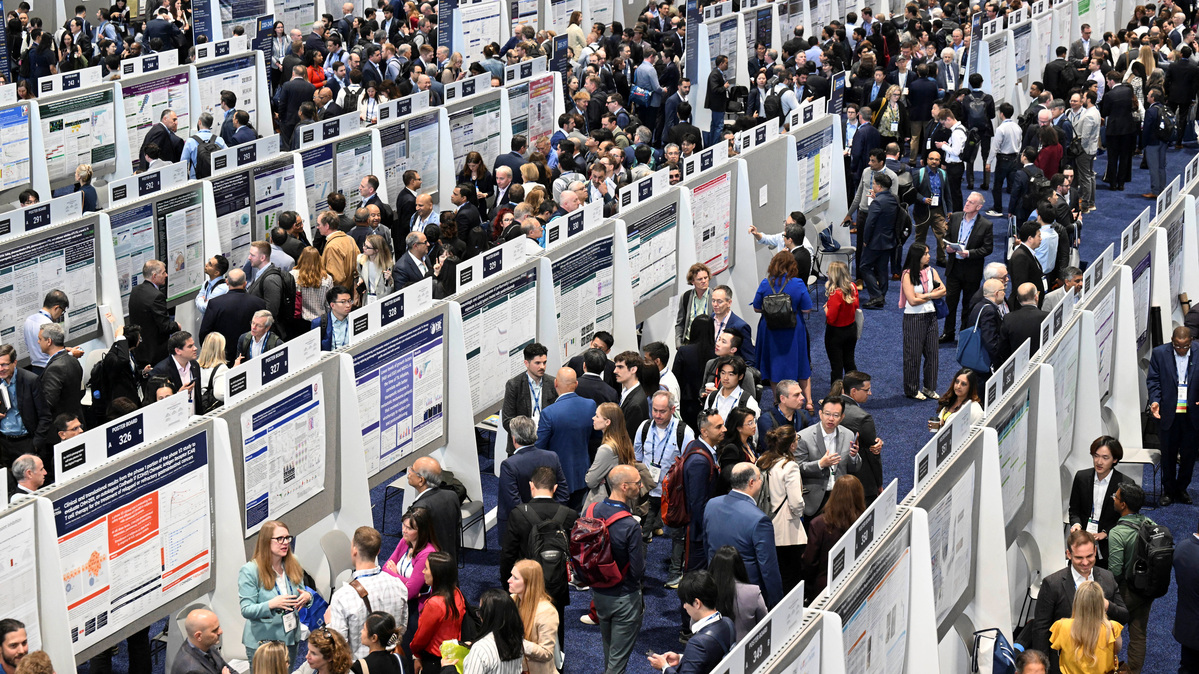 A poster session at the American Society for Clinical Oncology annual meeting in Chicago, Illinois, U.S., June 2026. ASCO/Phil McCarten 2026/Handout via REUTERS