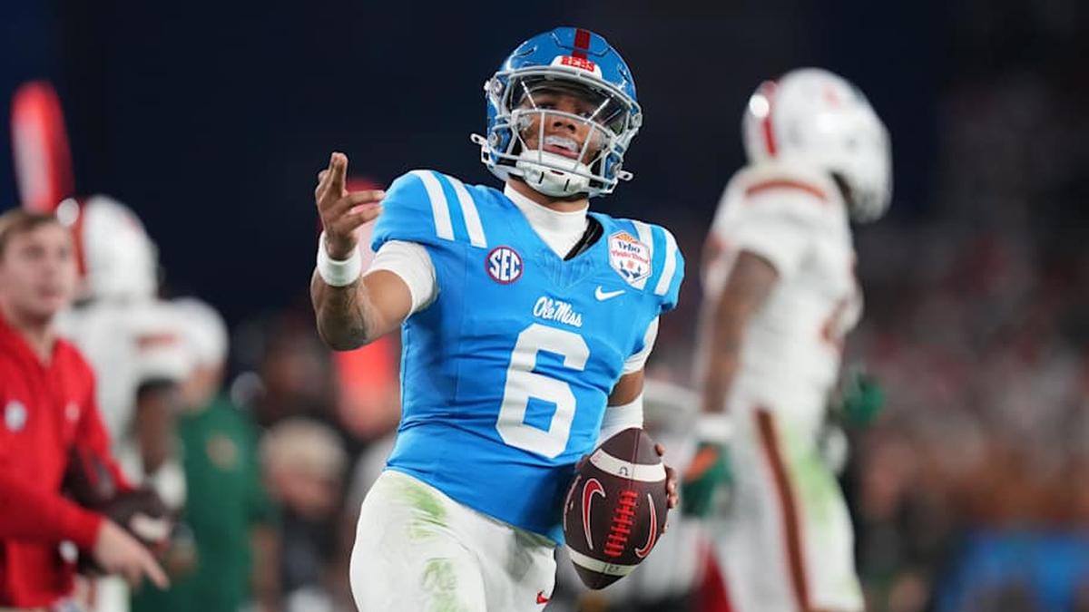  Ole Miss quarterback Trinidad Chambliss will play this fall thanks to a court injunction. | Joe Rondone/The Republic / USA TODAY NETWORK via Imagn Images 