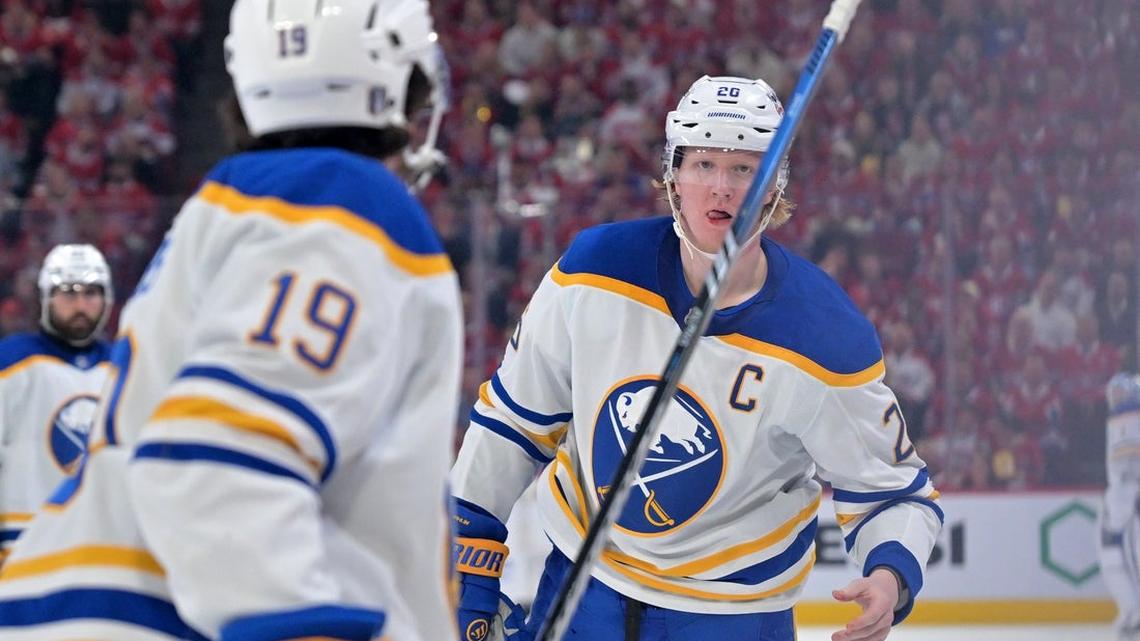 Zach Benson's 3rd-period goal helps Sabres level series vs. Canadiens 