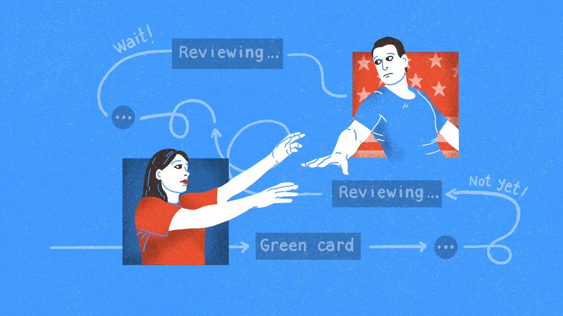 Green cards for couples are slowing down. Here's what families say