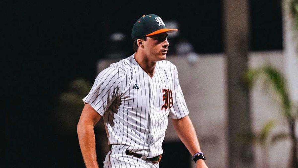 Miami Hurricanes pitcher AJ Ciscar against the Florida Gators | Miami Hurricanes Athletics 