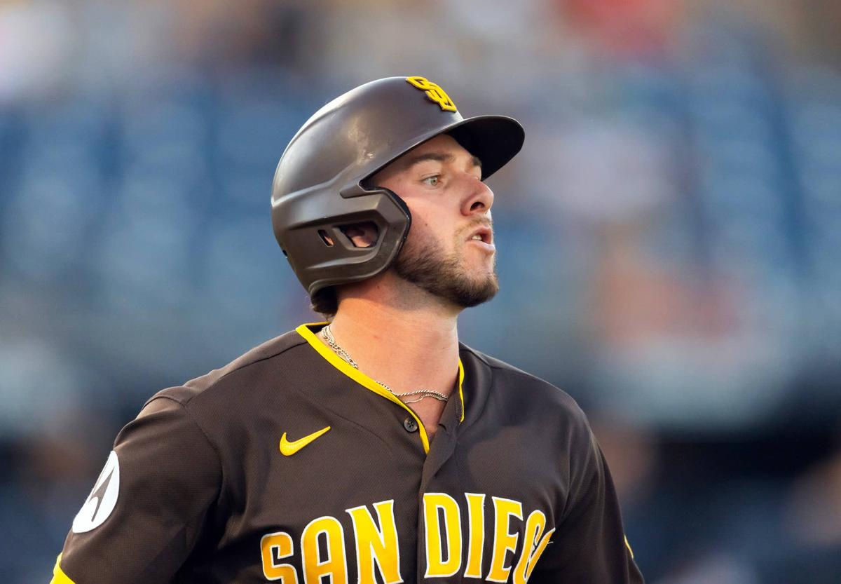 San Diego Padres center fielder Jackson Merrill (3) © Mark J. Rebilas-Imagn Images