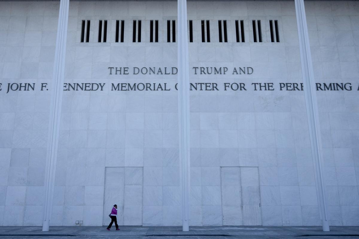 A view of the Kennedy Center in Washington, DC, on February 2, 2026. US President Donald Trump announced February 1, he is closing the Kennedy Center for two years for a thorough renovation, as the storied Washington arts complex struggles with declining ticket sales and a backlash from performers. (Photo by Brendan Smialowski / AFP)