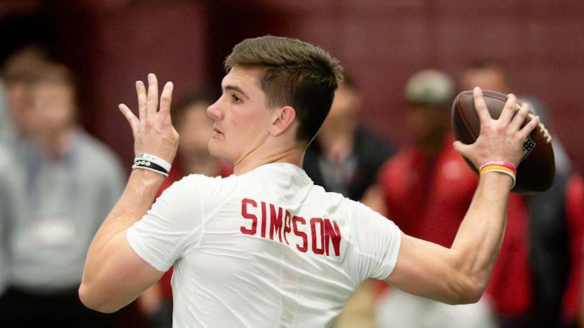  Ty Simpson has been connected to the Cardinals in the days leading up to the draft. | Gary Cosby Jr. / USA TODAY NETWORK via Imagn Images 