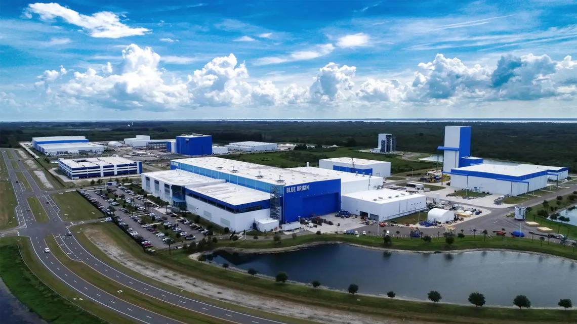 Damage seen at Blue Origin Space Coast test site; unclear if New Glenn launch could be delayed 
