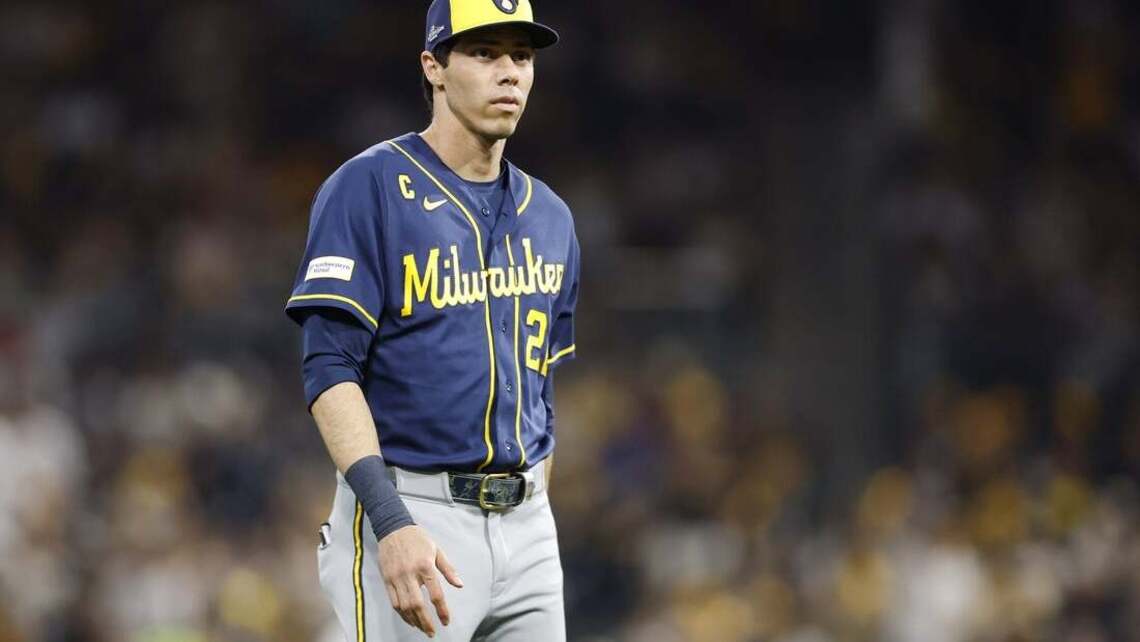 Christian Yelich not in Brewers' lineup against Dodgers' Tarik Skubal