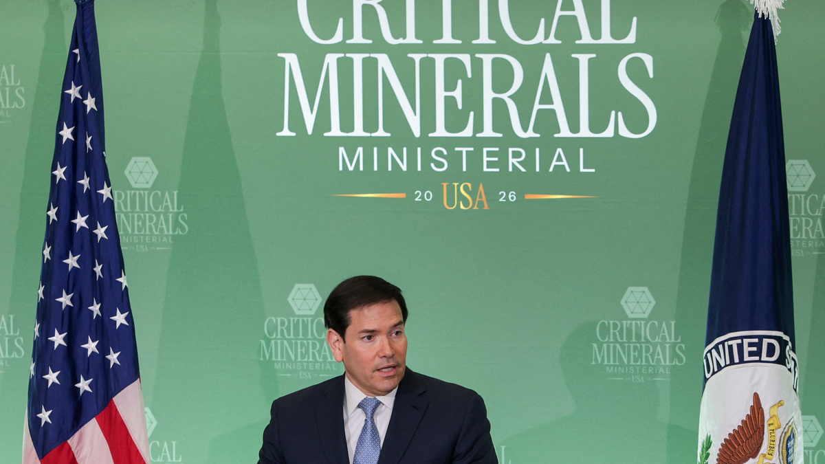 U.S. Secretary of State Marco Rubio holds a press conference during the Critical Minerals Ministerial at the State Department in Washington D.C., U.S., February 4, 2026. REUTERS/Jonathan Ernst