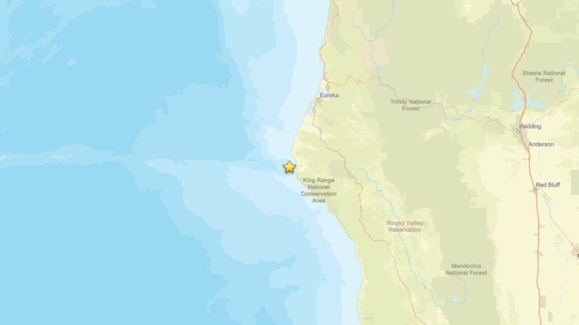 Update: 2.6 magnitude earthquake recorded close to Petrolia, CA on June 5 