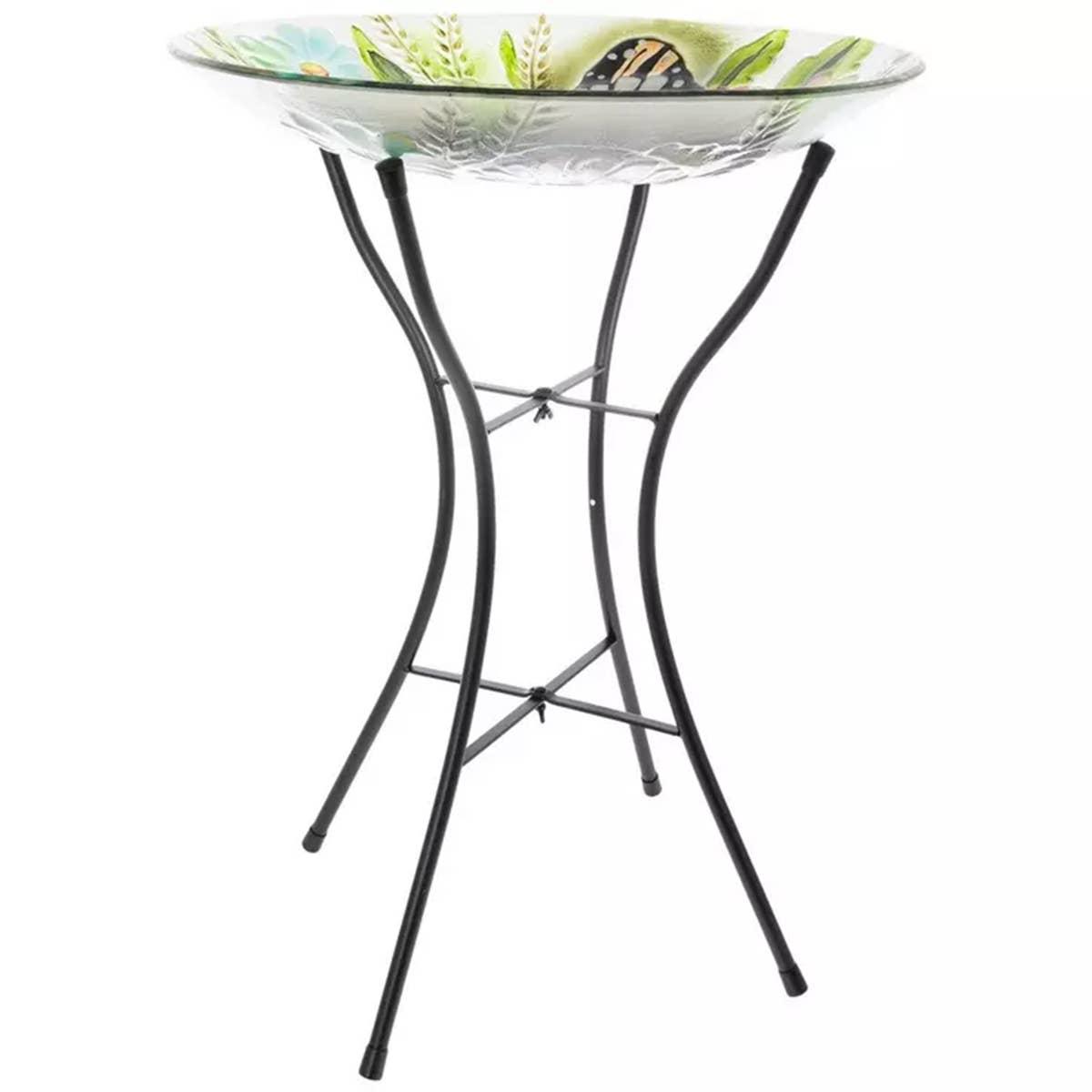  Butterfly Glass Bird Bath.
